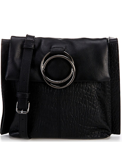 Vince Camuto Livy Black Large Leather Crossbody Bag