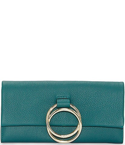 Vince Camuto Livy Green Leather Wallet Clutch