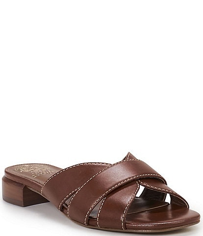 Vince Camuto Maydree Leather Crossband Sandals