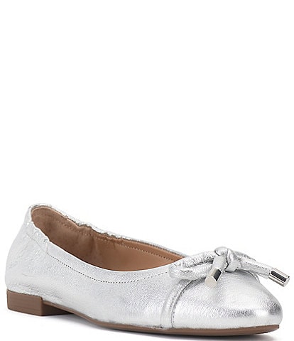 Vince Camuto Maysa Leather Bow Ballet Flats