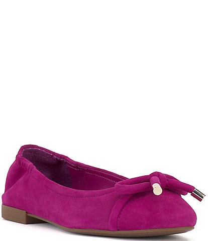 Vince Camuto Maysa Suede Bow Ballet Flats