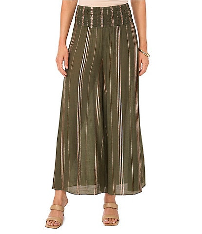 Vince Camuto Metallic Wide Leg Pull-On Pants