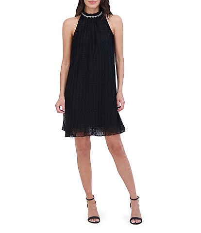 Vince Camuto Mock Neck Sleeveless Dress