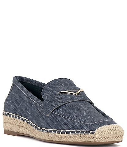 Vince Camuto Myylee Linen Espadrille Flat Loafers