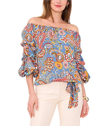 Vince Camuto Off The Shoulder Long Sleeve Blouse