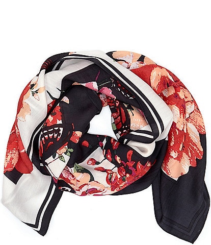 Vince Camuto Oversized Bloom Square Scarf