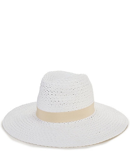 Vince Camuto Oversized Hardware Straw Panama Hat