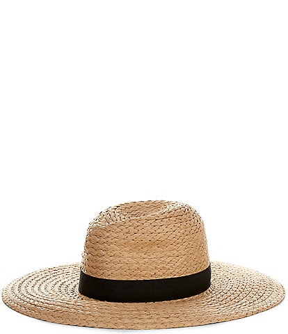 Vince Camuto Oversized Hardware Straw Panama Hat