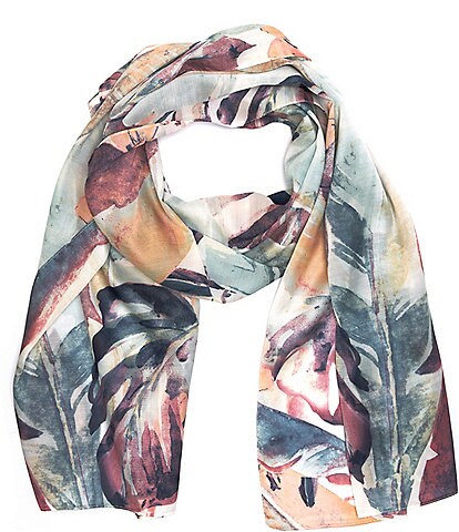 Vince Camuto Painterly Palms Square Scarf