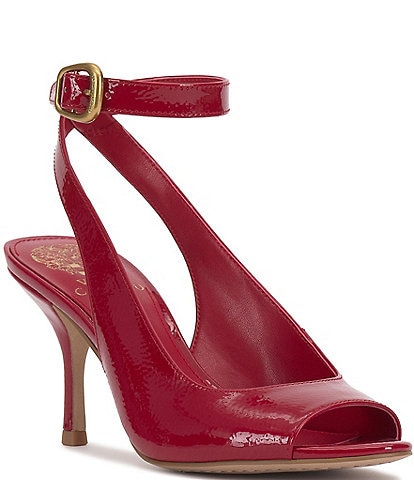 Vince Camuto Pavles Crinkle Patent Ankle Strap Dress Sandals