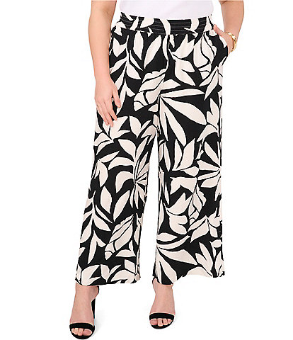 Vince Camuto Plus Size Floral Pull-On Pants