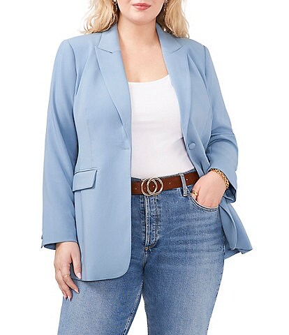 Vince Camuto Plus Size Single Breasted Front Pocket Blazer