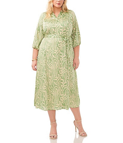 City Chic Women's Plus Size Tier Shirt Dress Collared Neck - Cyber Yellow