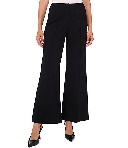 Vince Camuto Ponte High Waist Flat Front Center Seam Wide Leg Pants