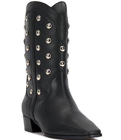 Vince Camuto Prilie Leather Dome Studded Booties