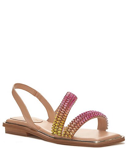 Vince Camuto Prizza Asymmetrical Embellished Flat Sandals