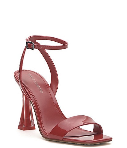 Vince Camuto Rabenie Patent Leather Ankle Strap Ice Cube Heel Dress Sandals