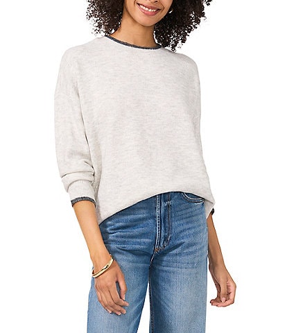 Vince Camuto Round Neck Long Sleeve Sweater