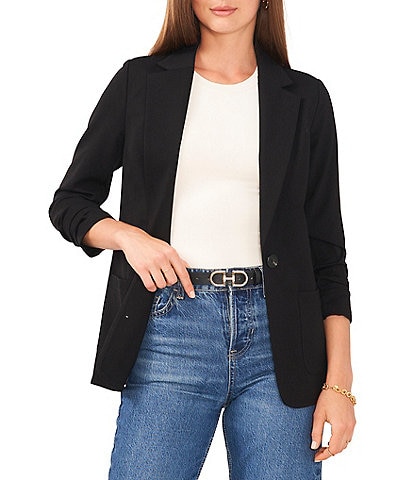 Vince Camuto 3/4 Ruched Sleeve Jacket
