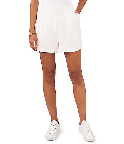 Vince Camuto Rumple Twill Mid Rise Pocketed Shorts