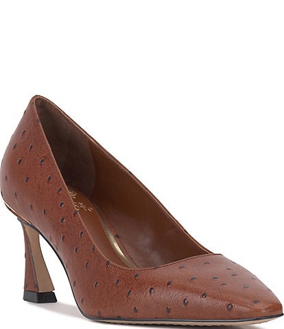 Vince Camuto Sabrily Ostrich Embossed Leather Pumps
