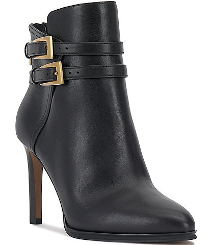 Vince Camuto Sahra Double Buckle Leather Booties