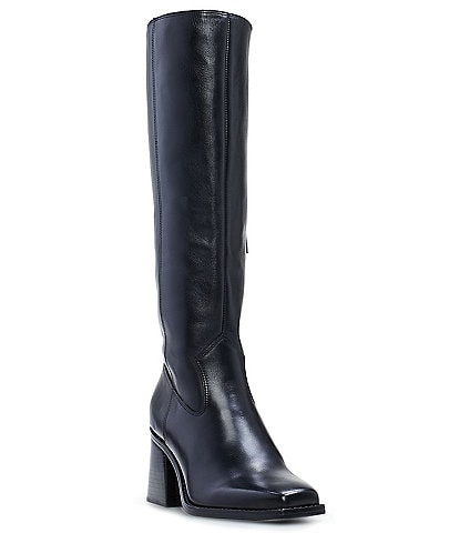 Vince Camuto Sangeti Leather Square Toe Tall Boots