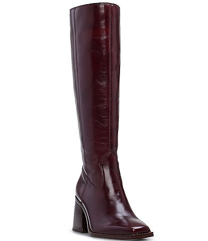 Vince Camuto Sangeti Leather Square Toe Tall Boots