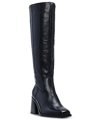 Vince Camuto Sangeti Tumbled Leather Square Toe Tall Boots