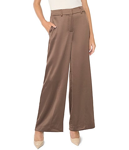Vince Camuto Satin Wide Leg Pants