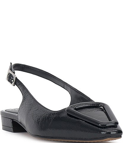 Vince Camuto Savy Leather Slingback Flat Mules