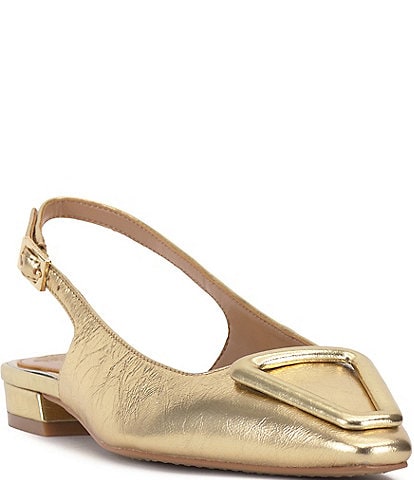 Vince Camuto Savy Leather Slingback Flat Mules