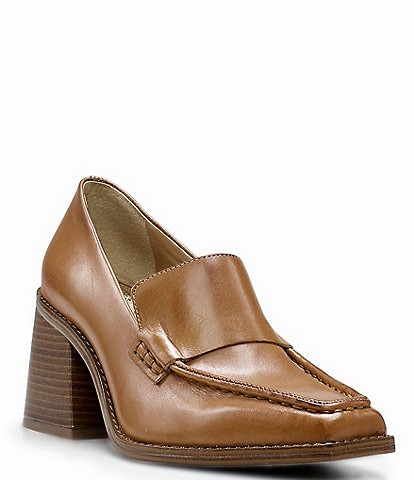 Vince Camuto Hendriy Leather Ankle Strap Block Heel Pumps | Dillard's