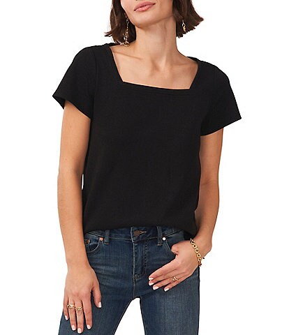 Vince Camuto Short Sleeve Square Neck Tee