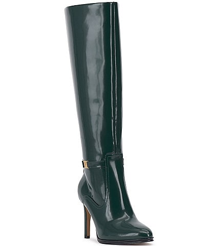 Vince Camuto Skylie Glossy Leather Tall Boots