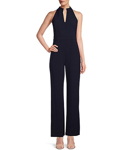 ZXFHZS Womens Sleeveless Jumpsuit Pencil Cropped Rompers Flounced 