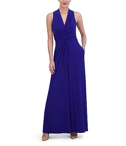 Vince Camuto Sleeveless Tie Front V-Neck Jumpsuit