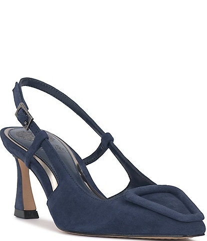 Vince Camuto Stilla Suede Ornament Slingback Pumps