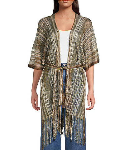 Vince Camuto Striped Metallic Shine Topper