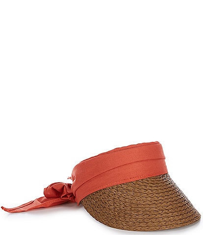 Vince Camuto Tie Back Linen Visor