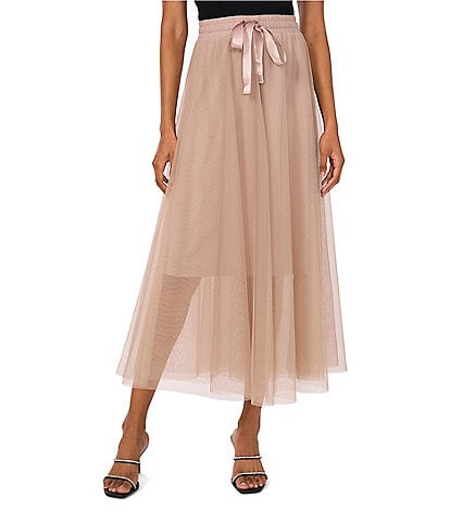 Vince Camuto Tulle Tie Front A-Line Skirt