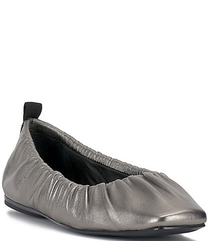 Vince Camuto Verline Leather Stretch Top Ballet Flats