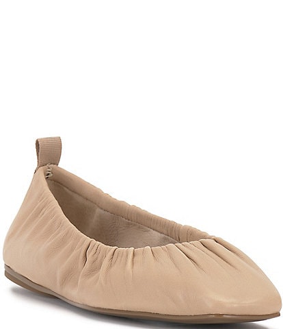 Vince Camuto Verline Leather Stretch Top Ballet Flats