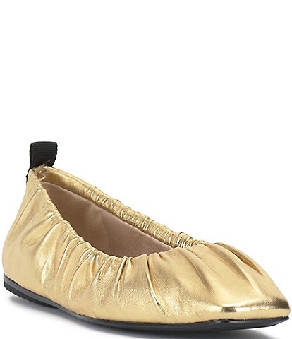 Vince Camuto Verline Leather Stretch Top Ballet Flats