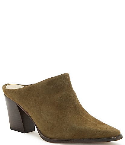 Vince Camuto Egwenny Western Suede Slip-On Mules