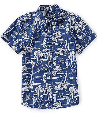 Vineyard Vines Big Boys 2T-7 Tropical Printed Short Sleeve Shirt
