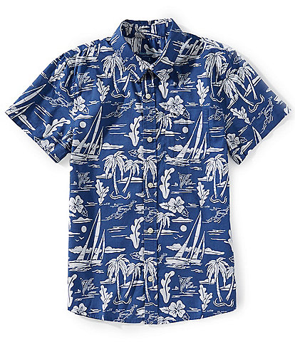Vineyard Vines Big Boys 2T-7 Tropical Printed Short Sleeve Shirt