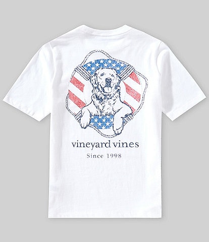 Vineyard Vines Big Boys 8-20 USA Dog Life Short Sleeve T-Shirt