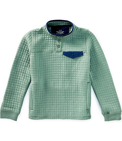Vineyard Vines Big Boys Navigator Snap Placket Long Sleeve Pullover