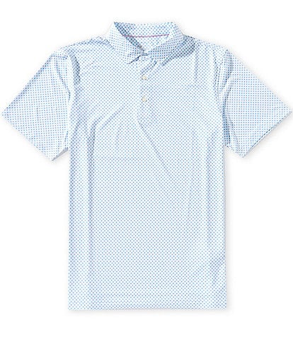 Vineyard Vines Palmero Knit Floral Print Performance Stretch Short Sleeve Polo Shirt